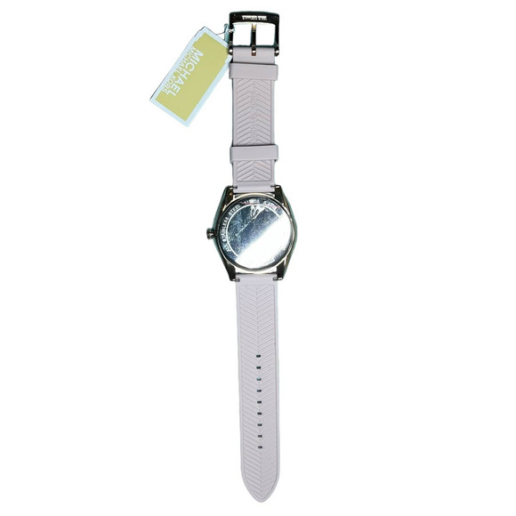 NIB - Michael Kors Women\'s Janelle Rose Band Silicone Watch 42mm